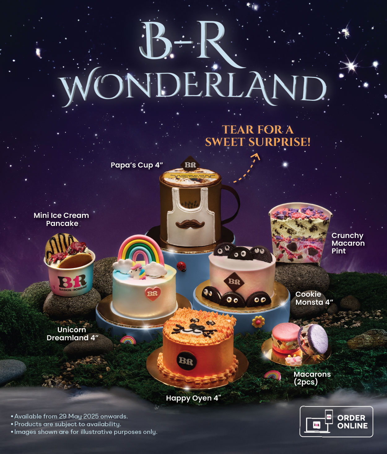 B-R Wonderland Ice Cream Desserts and Cakes